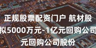 正规股票配资门户 航材股份：拟5000万元-1亿元回购公司股份