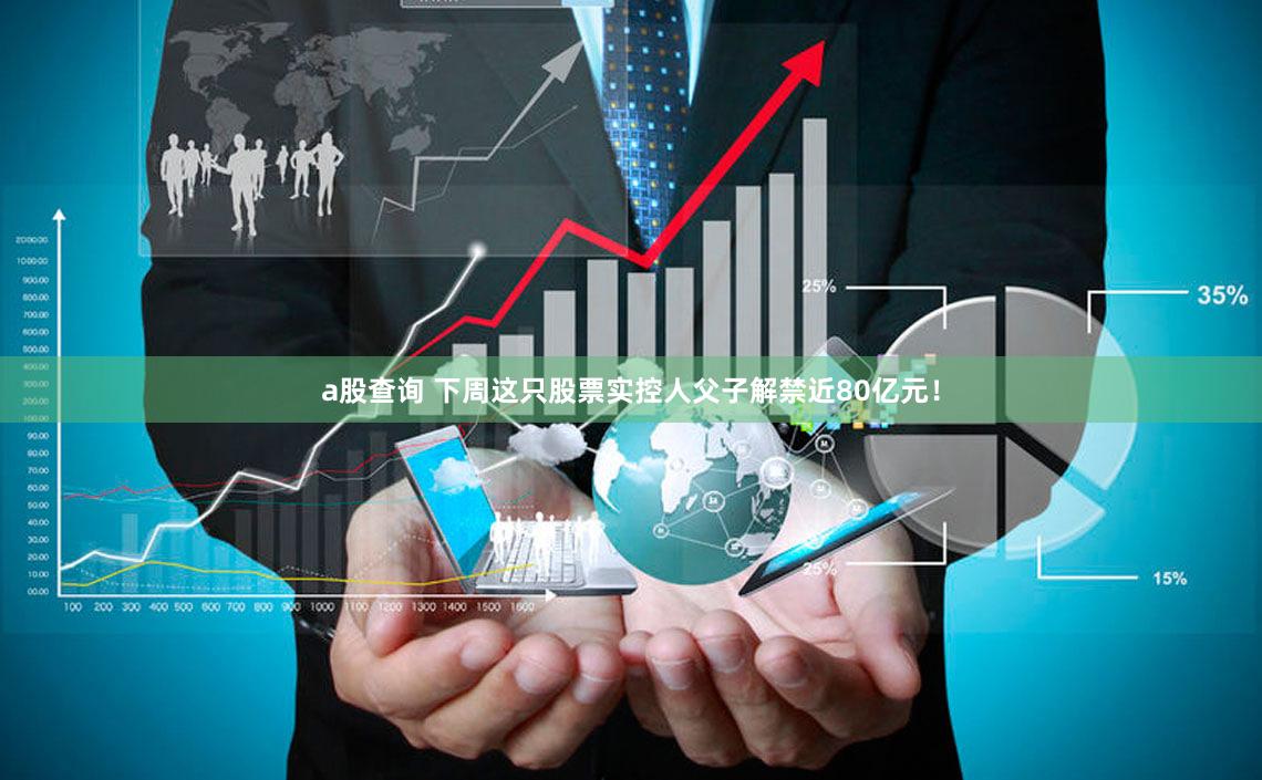 a股查询 下周这只股票实控人父子解禁近80亿元！